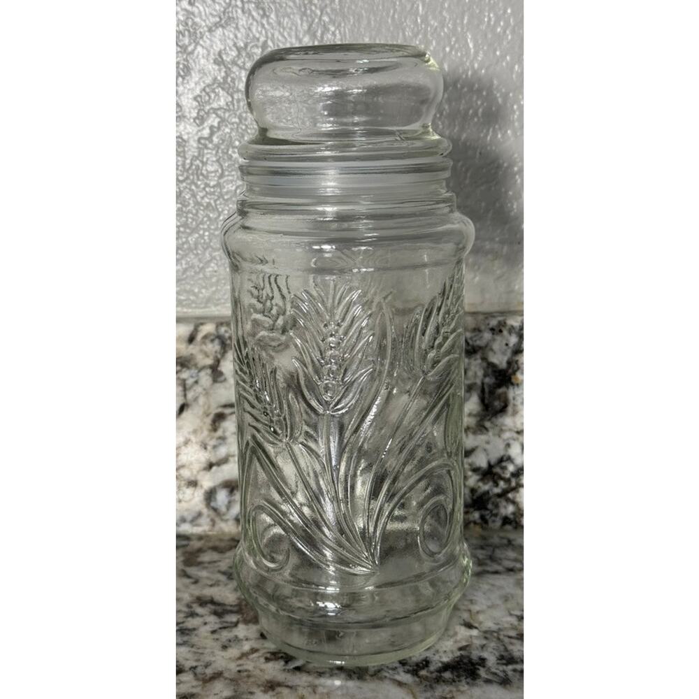 Vintage Mr Peanut Clear Glass Jar 1982